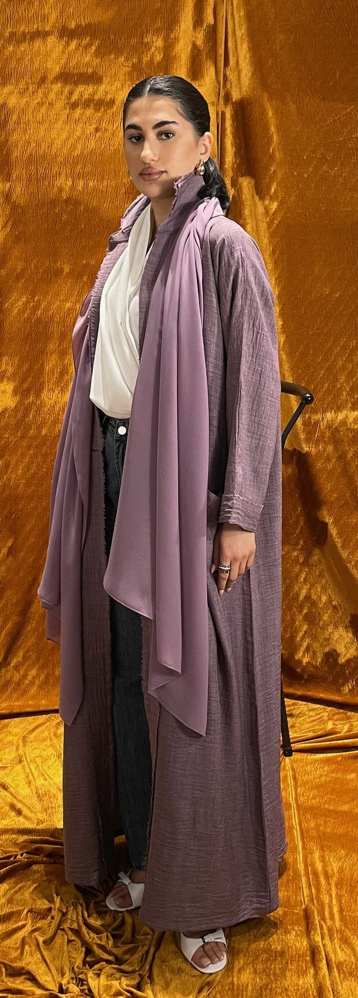 Dark Mauve Practical Abaya