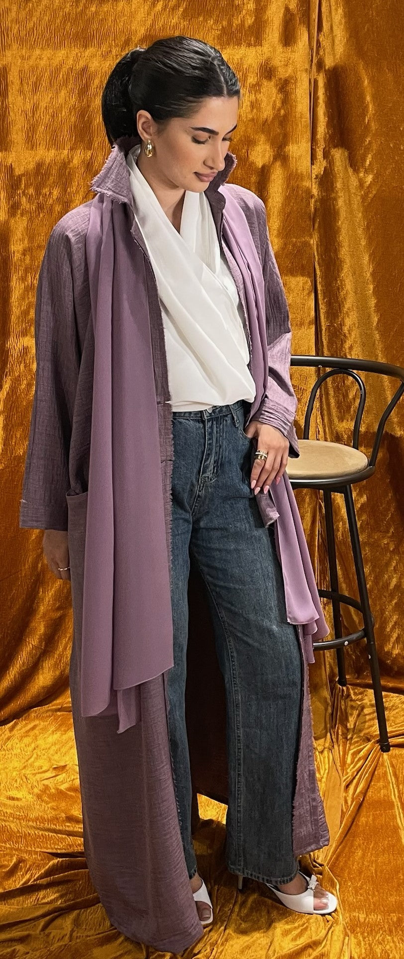 Dark Mauve Practical Abaya