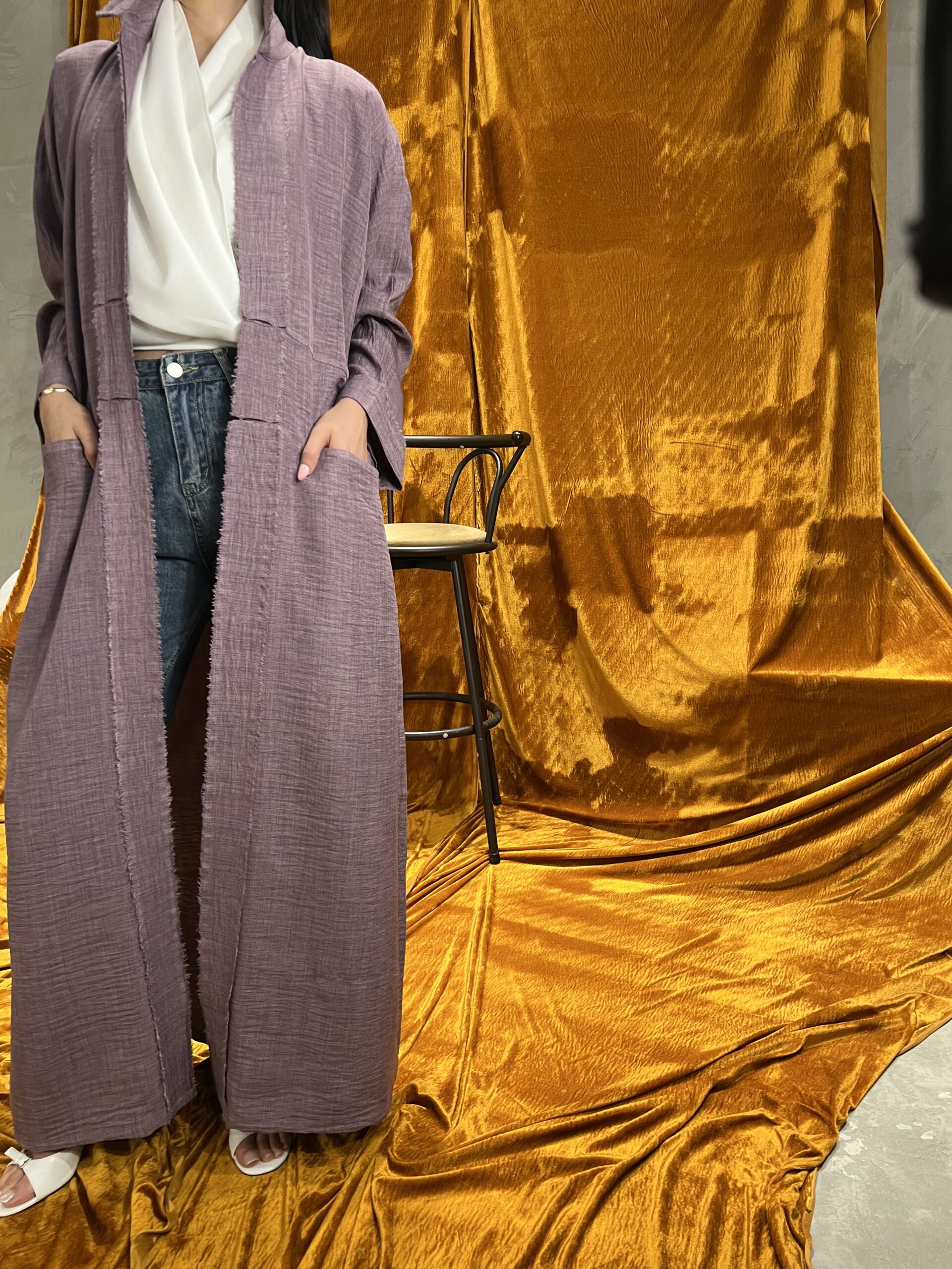 Dark Mauve Practical Abaya
