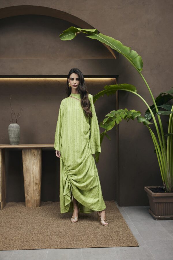 Light green cotton kaftan - Size Medium Only
