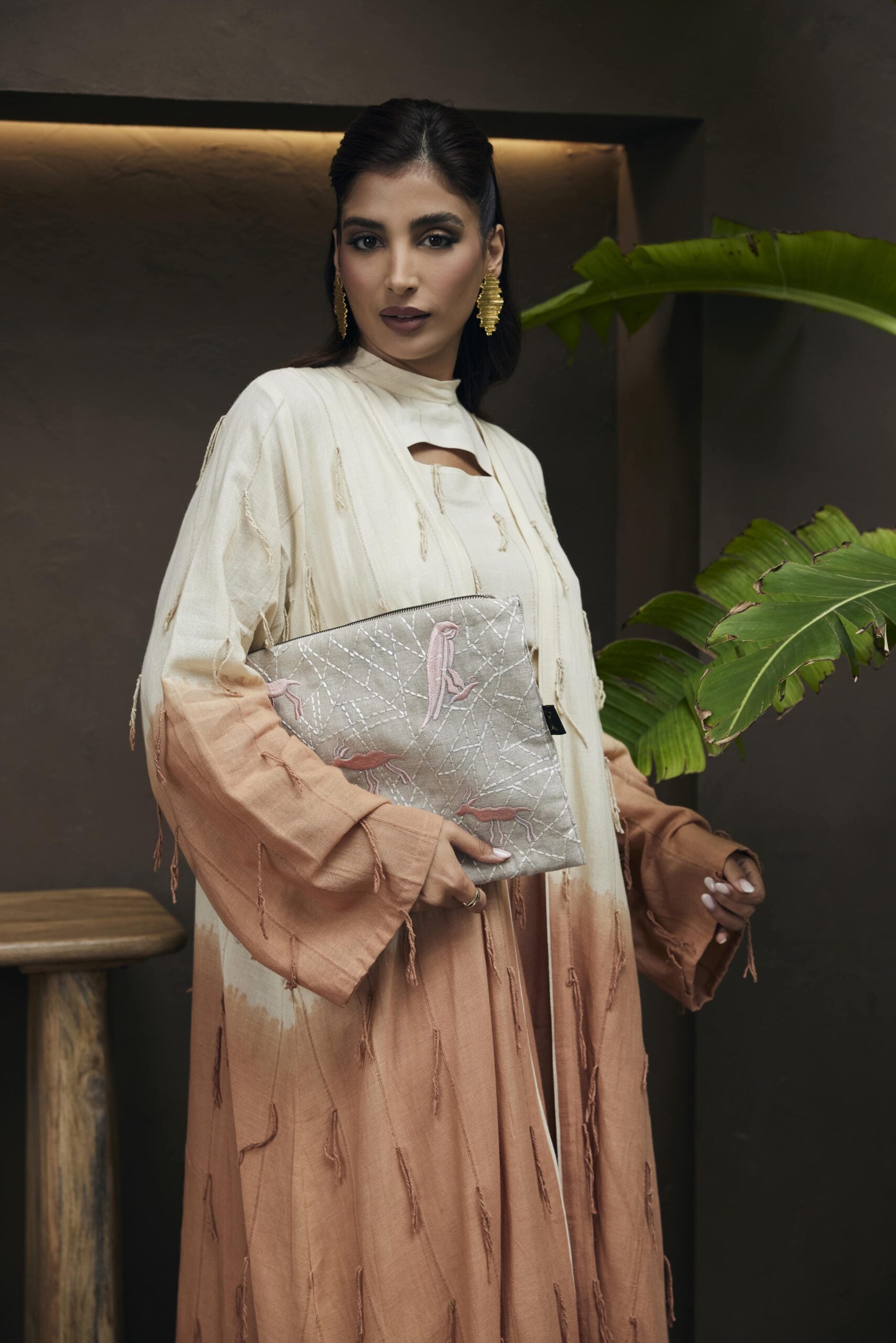 Ombre two piece kaftan