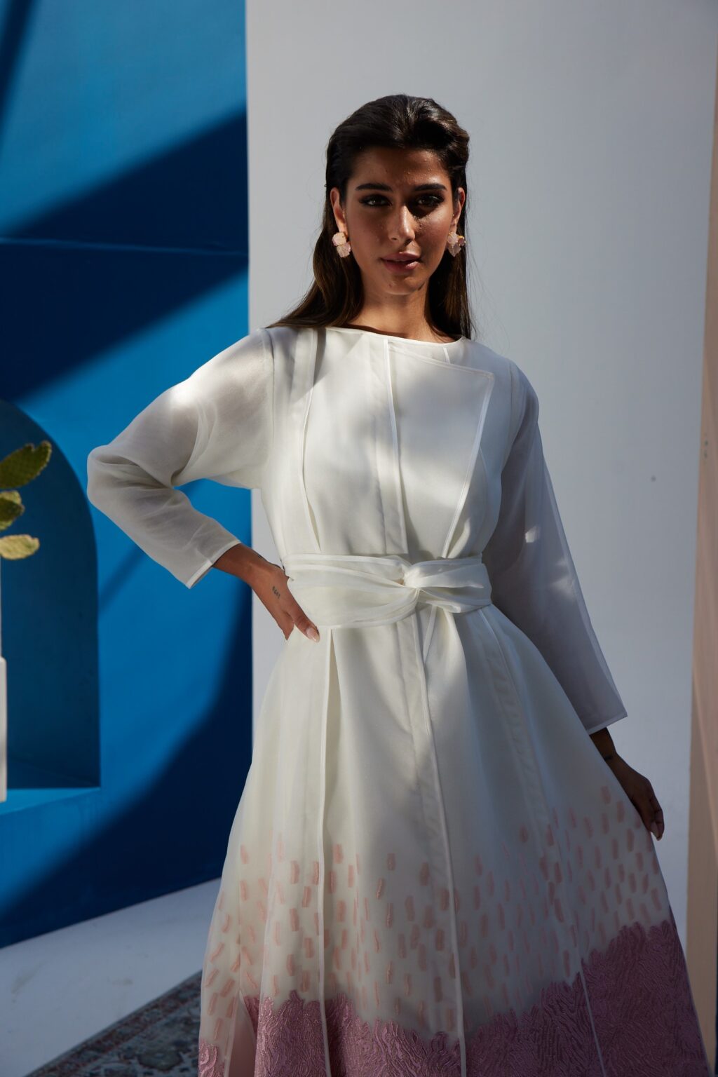 Panels Organza Dress