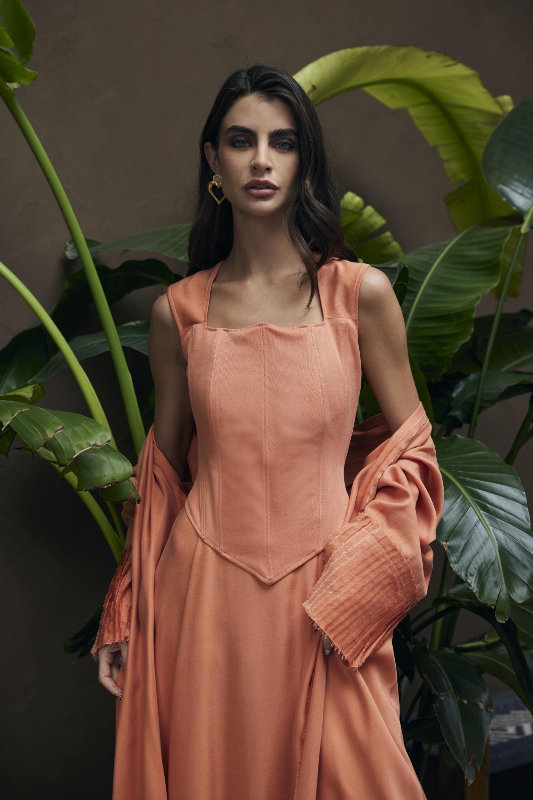 Two piece Orange kaftan
