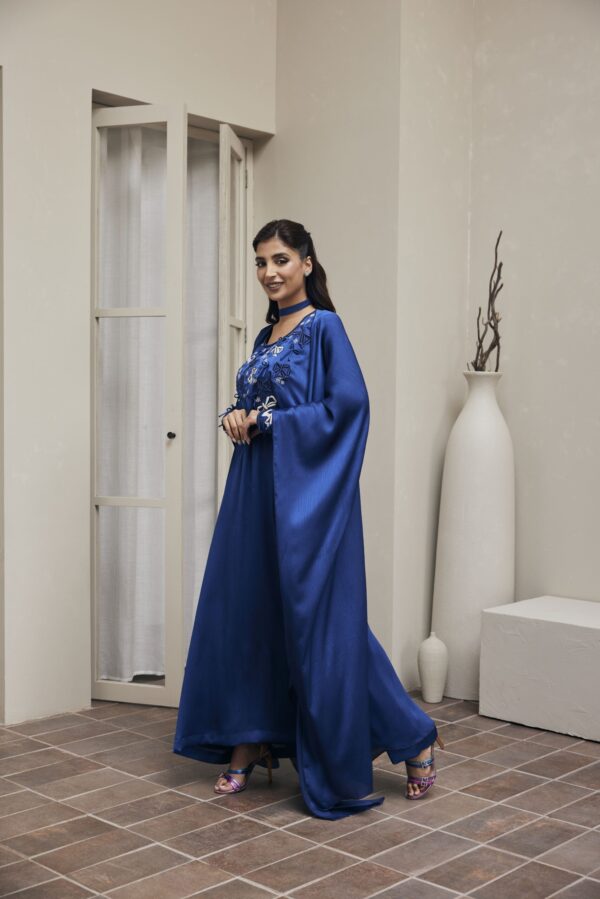 Two piece blue ribbons kaftan - Medium Only
